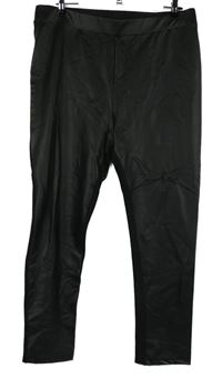 Dámske čierne potiahnuté é legíny Peacocks