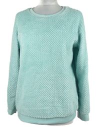 Dámská světlemodrá vzorovaná plyšová mikina Primark 