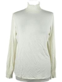 Dámské smetanové triko se stojáčkem 