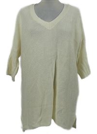 Dámsky smotanový dlhý sveter Only