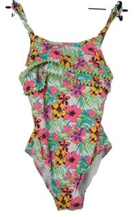 Nové - Dámské květované jednodílné plavky Primark 