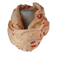 Dámska ružovo-červená vzorovaná golierová šál Pieces