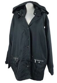 Dámska tmavomodrá šušťáková jarná bunda s kapucňou