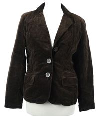 Dámske hnedé zamatové sako M&S