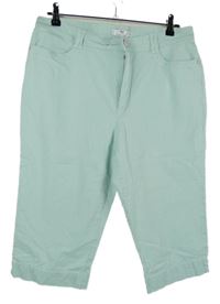 Dámské světlemodré capri plátěné kalhoty Peter Hahn 