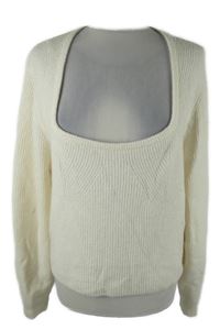 Nové - Dámský smetanový žebrovaný crop svetr H&M