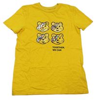 Žlté tričko s medvídky Pudsey George