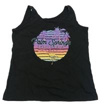 Čierny crop top s obrázkom Primark