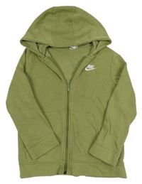 Světlekhaki propínací mikina s kapucí Nike 
