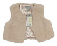 -Nové Svetloružová kožušinová vesta Primark