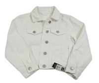 Nové - Biela rifľová crop bunda Dunnes