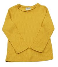 Žluté žebrované triko F&F