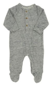 Tmavomodro-biely pruhovaný overal George