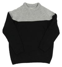 Šedo-černý svetr C&A