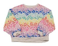 Světlerůžovo-barevná oversize mikina s flíčky Next