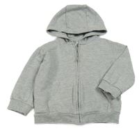 Sivá melírovaná prepínaci mikina s kapucňou H&M