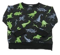 Čierna mikina s dinosaurami C&A