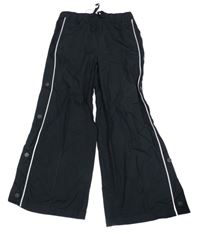 Čierne plátenné wide leg nohavice Primark