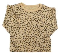 Hnedo-ružové tričko s leopardím vzorom Dunnes Stores