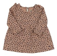 Pudrovo-čierna bodkovaná á šatová tunika Primark