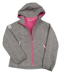 Šedo-růžová softshellová bunda s kapucí H&M