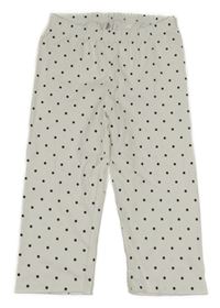 Biele bodkovaná é capri legíny Yigga