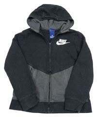 Tmavošedo-sivá prepínaci mikina s kapucňou Nike
