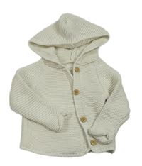 Smetanový propínací svetr s kapucí Primark