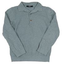 Modrošedý sveter s golierikom Next