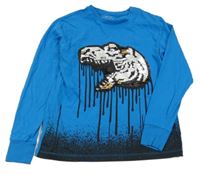 Modré triko s překlápěcími flitry Next