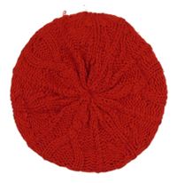 Červený pletený podšitý baretka Next