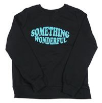 Čierna mikina s nápisom