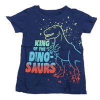 Tmavomodré tričko s dinem a nápisem Dunnes