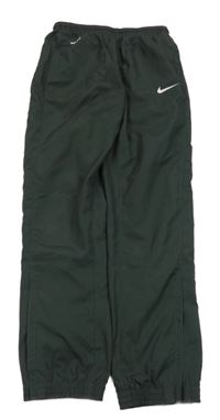 Antracitové šusťákové podšité funkční kalhoty s logem Nike