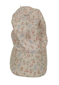 Světlerůžová květovaná plátěná kšiltovka ALANA