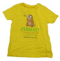 Žlté tričko s bobrem