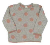 Sivo-ružový bodkovaný sveter H&M