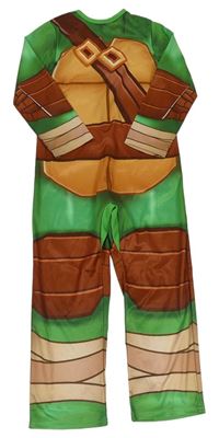 Kostým - Zeleno-hnědý overal - Želva Ninja Nickelodeon