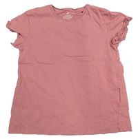 Ružové tričko s volánikmi zn. H&M