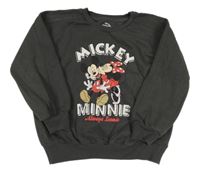 Tmavosivá oversize mikina s Mickeym Disney