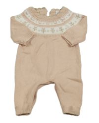 Světlerůžový pletený overal se vzorem F&F