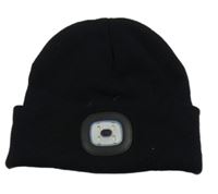 Černá pletená čepice se světýlkem