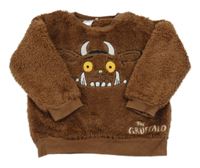 Hnědá chlupatá mikina s Gruffalem Tu