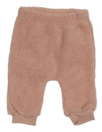 Svetloružové chlpaté nohavice Ergee