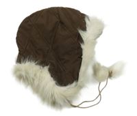 Kávová šusťráková zateplená beranice 