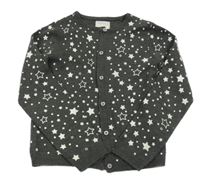 Šedý propínací svetr s hvězdičkami Terranova