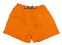 Neonově oranžové šusťákové sportovní kraťasy 