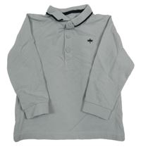 Sivé polo tričko s vážkou Matalan