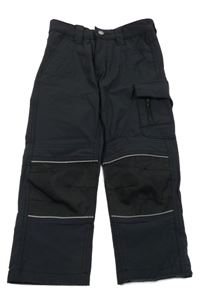 Tmavomodré šusťákové outdoorové kalhoty Top Craft