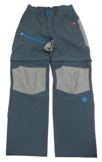 Šedo-světlešedé šusťákové outdoorové kalhoty Lupilu